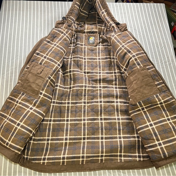 Berne Men's Duck Hooded Insulated Jacket with Concealed Weapon Pockets 3XL - Picture 2 of 8